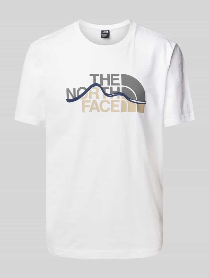 The North Face T-shirt met labelprint model 'MOUNTAIN LINE'