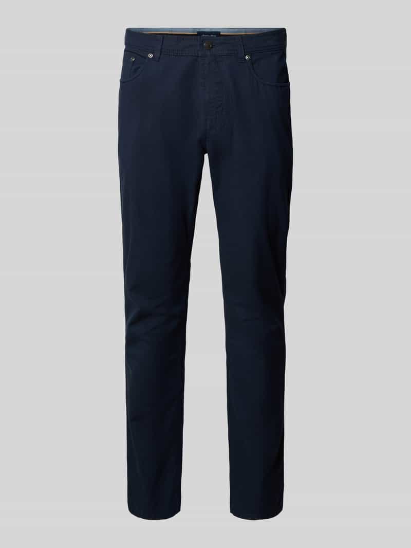Christian Berg Men Slim fit stoffen broek met biologisch katoen en 5-pocketmodel