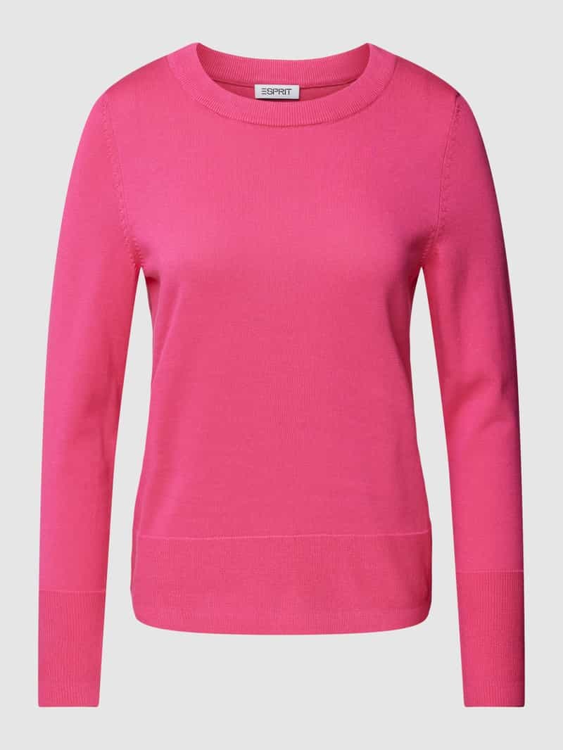 Esprit Gebreide pullover met ribboorden