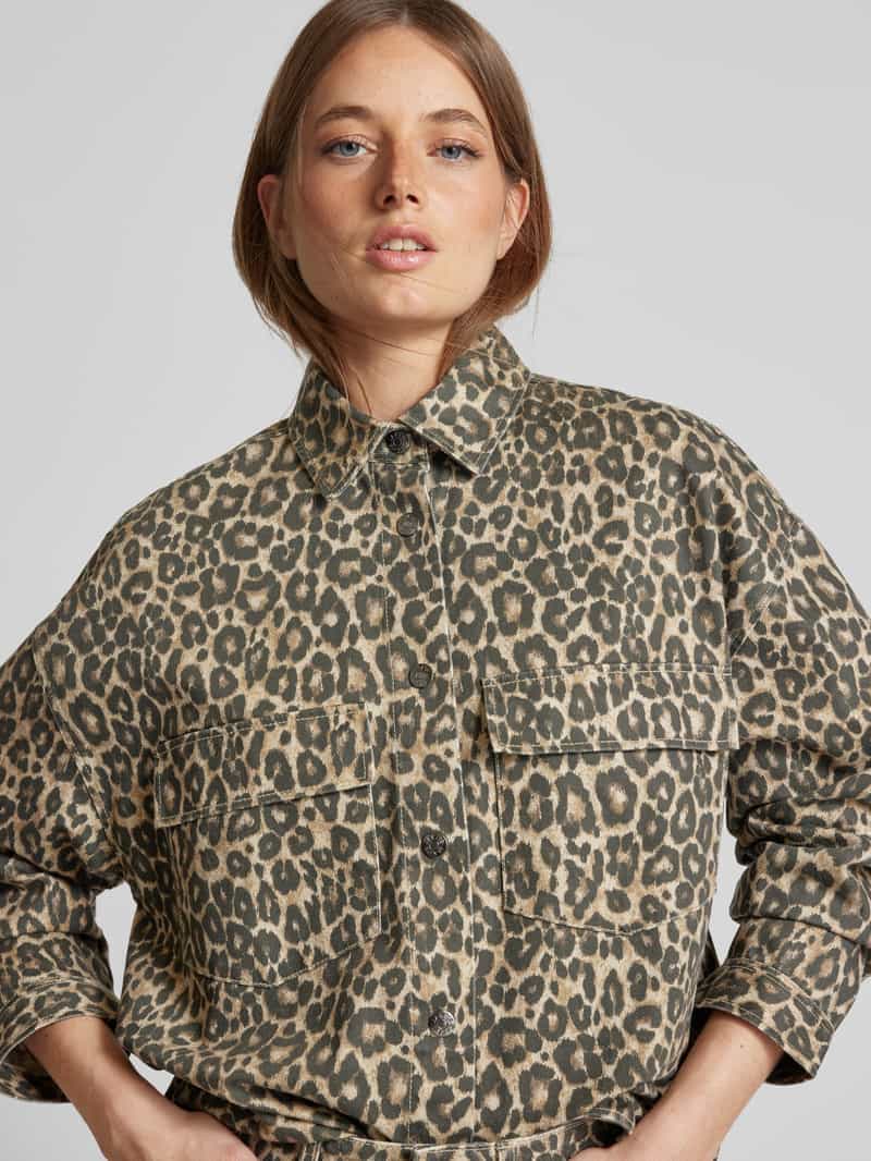 Jake*s Casual Oversized overhemdblouse met borstzakken