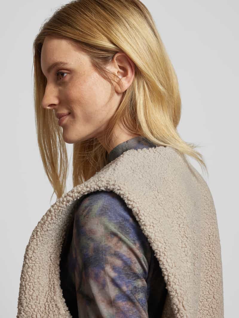 Jake*s Casual Gilet met teddybont