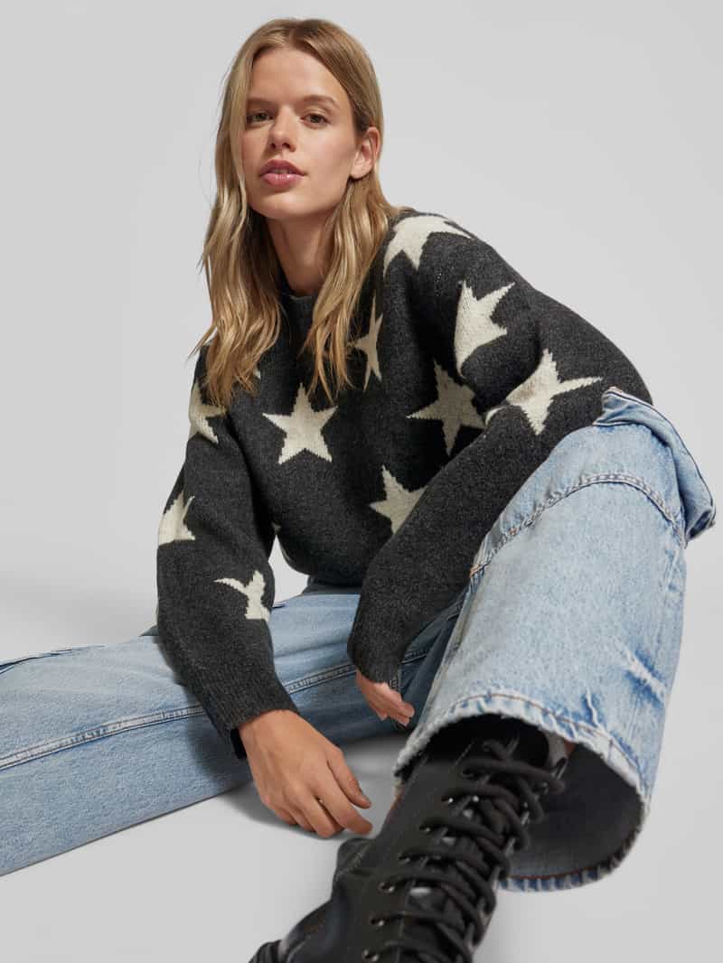 Tommy Jeans Gebreide pullover met extra brede schouders