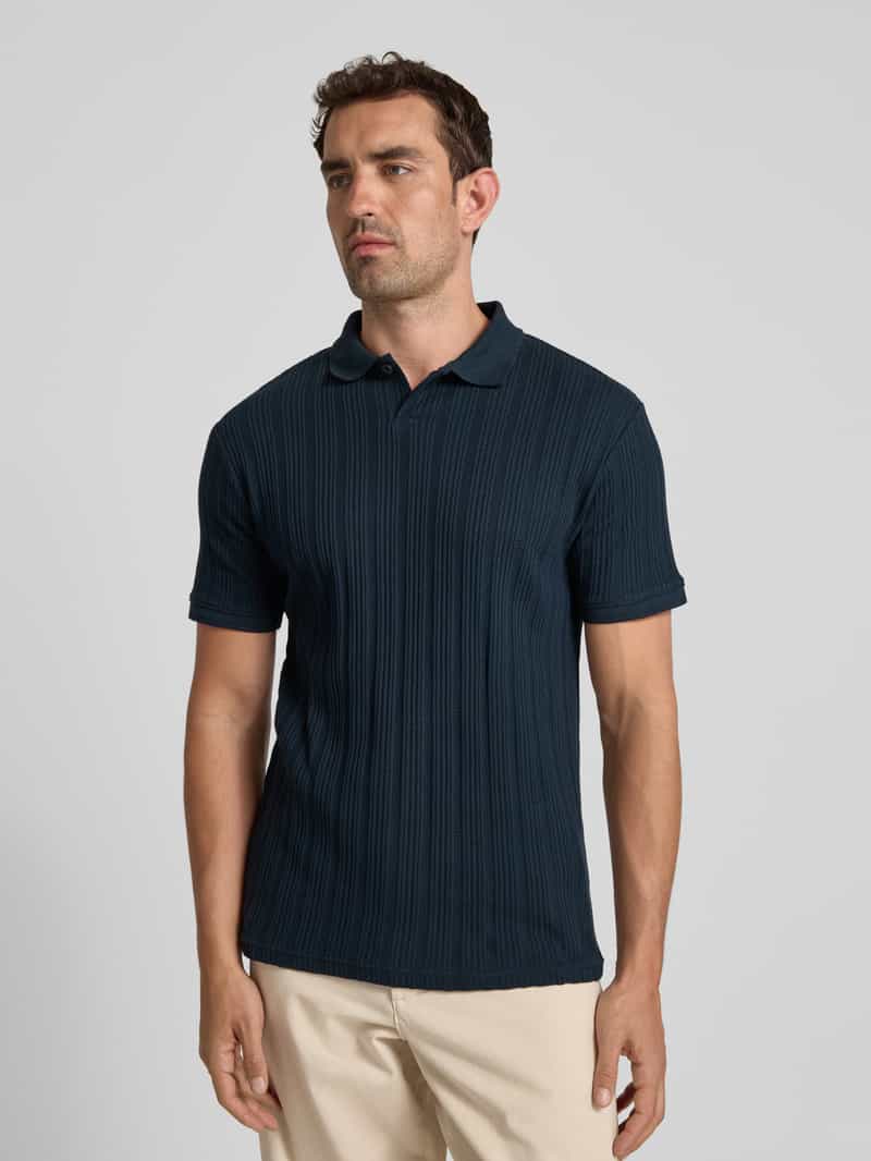 Selected Homme Slim fit poloshirt met structuurmotief model 'JADEN'