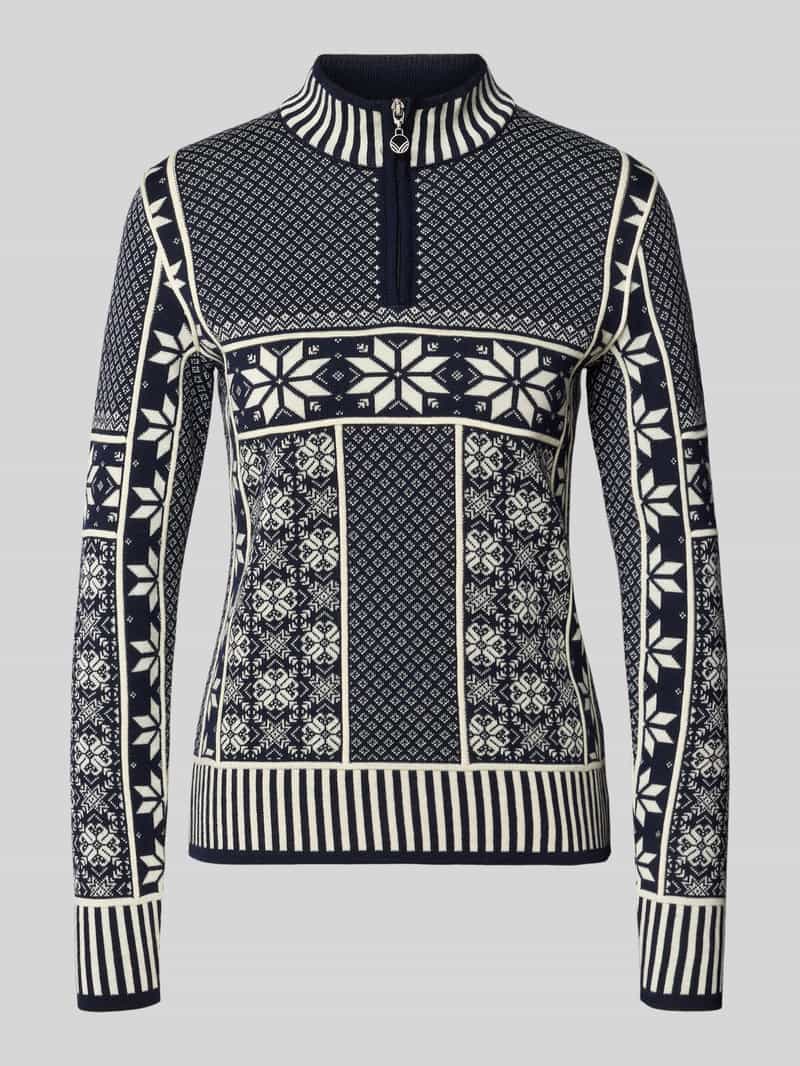 Dale of Norway Slim fit gebreide pullover van pure katoen model 'VARDASEN'