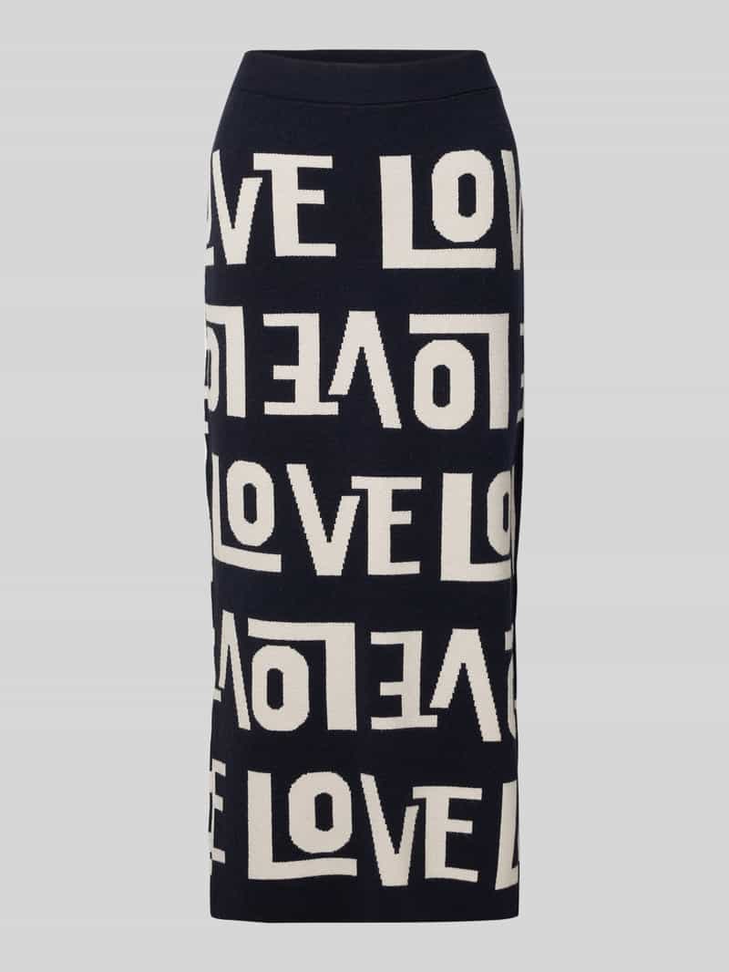 milano italy Gebreide rok in all-over look met elastische band