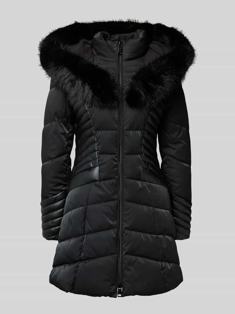 Guess Regular fit gewatteerde lange jas met tweewegsritssluiting model 'Oxana'