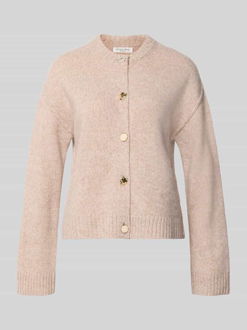 Christian Berg Woman relaxed fit gebreid jack van pure wol in tricotlook
