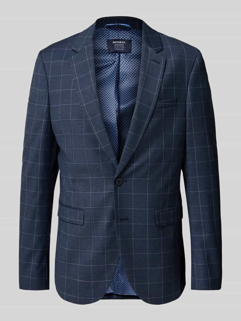 Slim fit geruit colbert met twee knopen