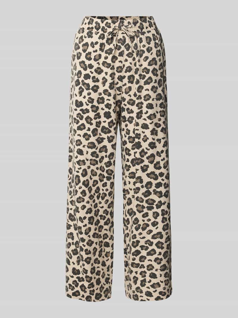 FREE QUENT Wide leg stoffen broek met tunnelkoord model 'Lavisco'