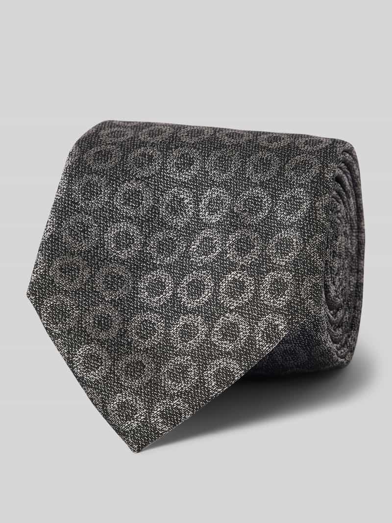Boss Zijden stropdas met labeldetail (7 5 cm)
