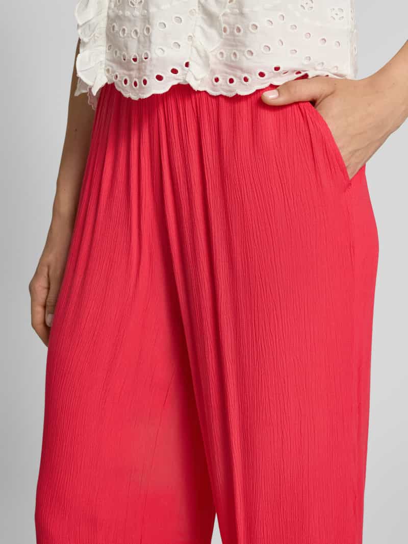 Ichi Straight leg stoffen broek met elastische band model 'MARRAKECH'