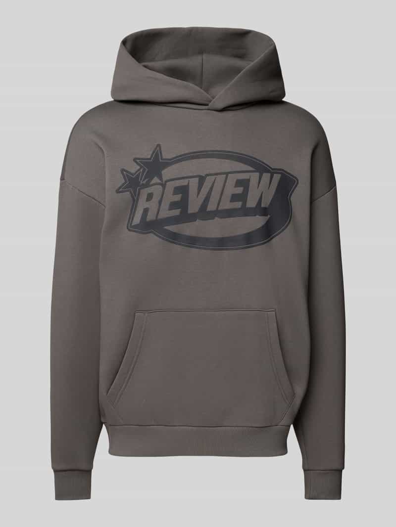 REVIEW Hoodie met labelprint