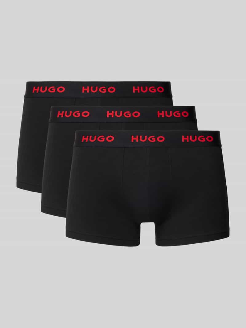 HUGO Boxershort met elastische band in een set van 3 stuks