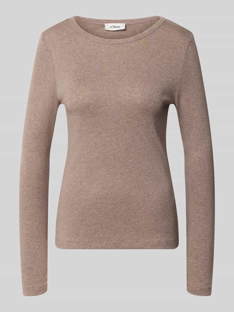 Slim fit shirt met lange mouwen van puur katoen