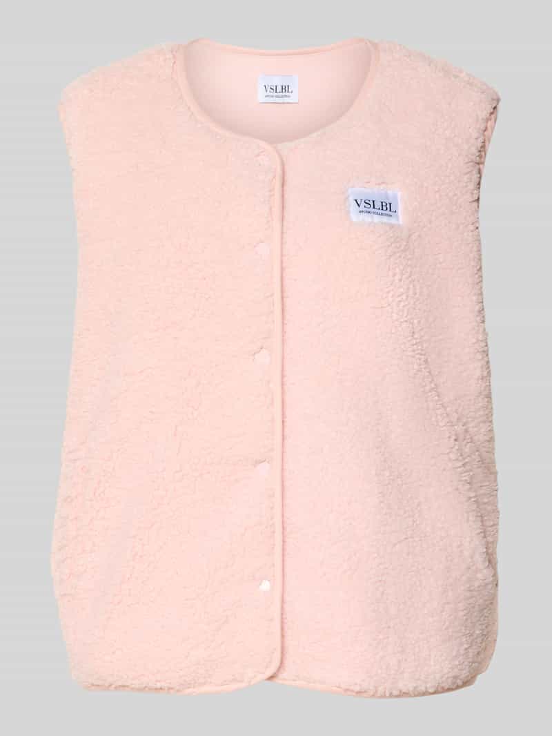 regular fit bodywarmer in teddy-look model 'AMALIA'