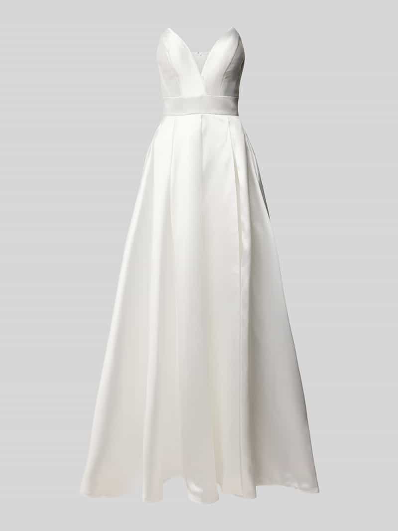 luxuar Off shoulder-bruidsjurk met hartvormige hals