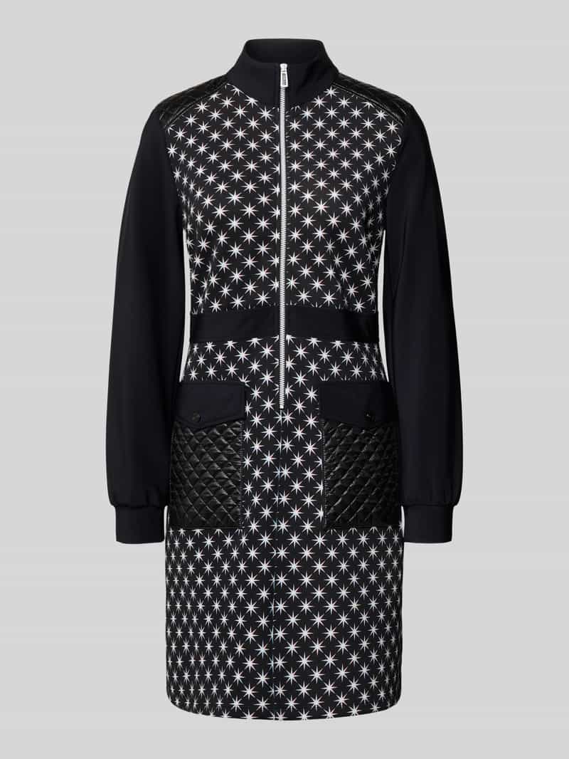 Marc Cain Knielange jurk met opstaande kraag