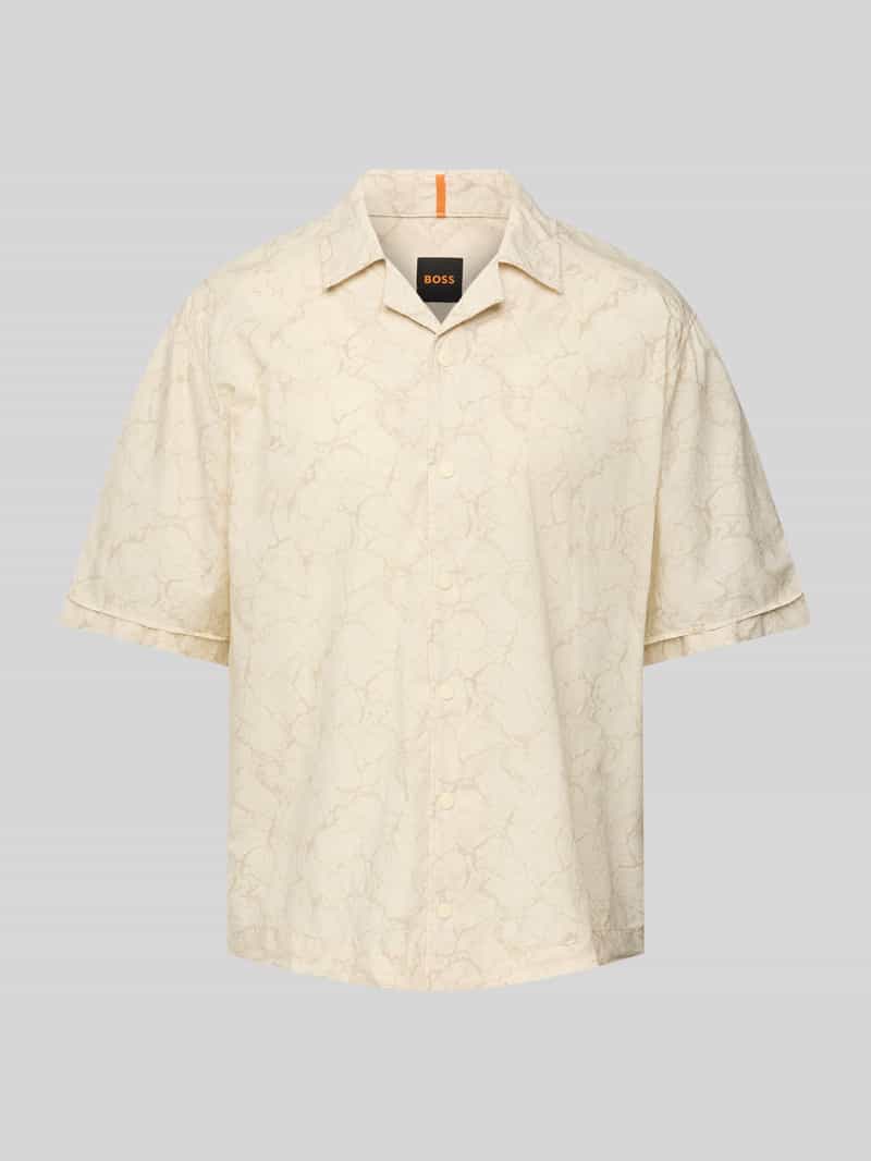 Boss Orange Relaxed fit vrijetijdsoverhemd met 1 2-mouwen model 'Lapisy'