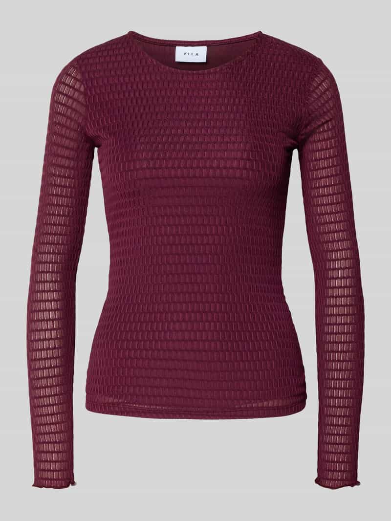 Vila Shirt met lange mouwen en ronde hals model 'LARINE'