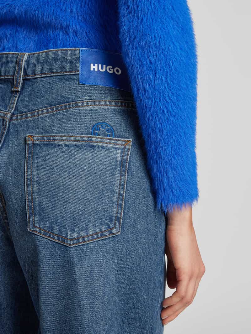 Hugo Blue Wide leg jeans in 5-pocketmodel model 'Leni'