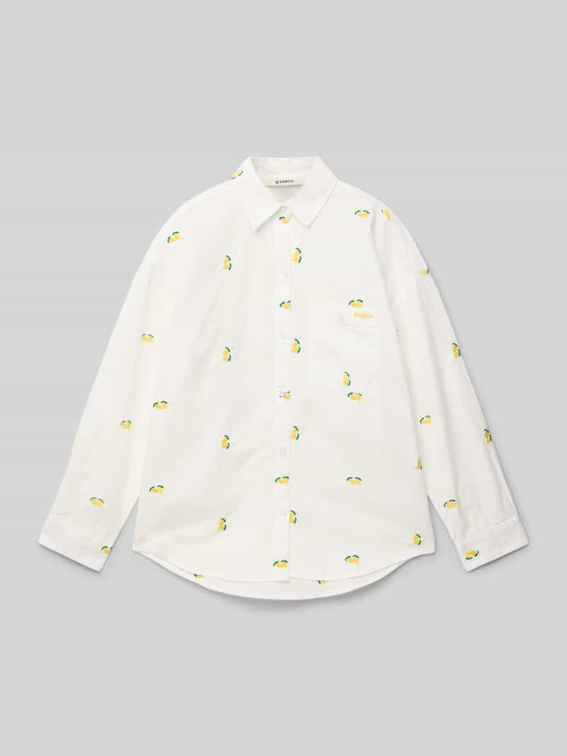 Garcia Blouse met borstzak en logostitching