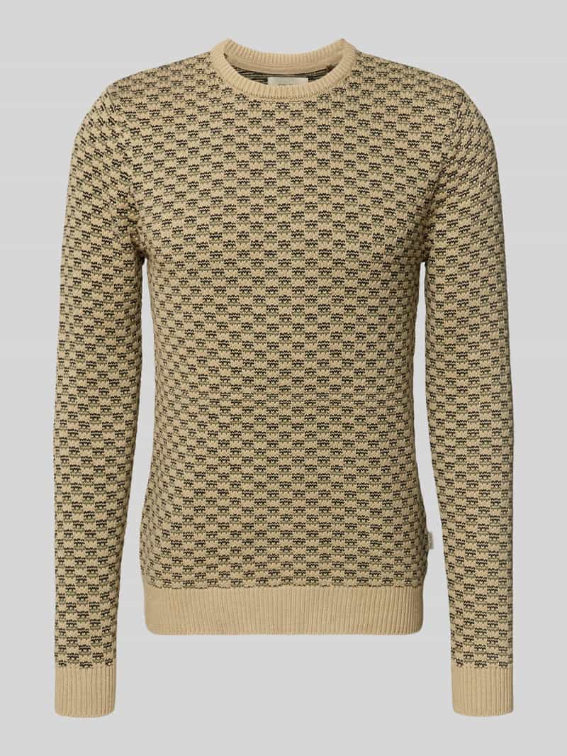 Blend Gebreide pullover met ribboorden model 'BALEN'