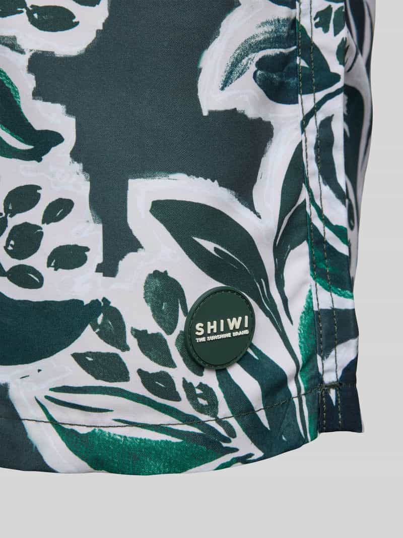 Shiwi Regular fit zwembroek met labelpatch model 'Mike'