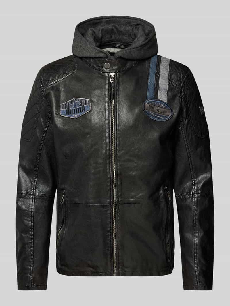 gipsy Leren jack met capuchon model 'TINON'