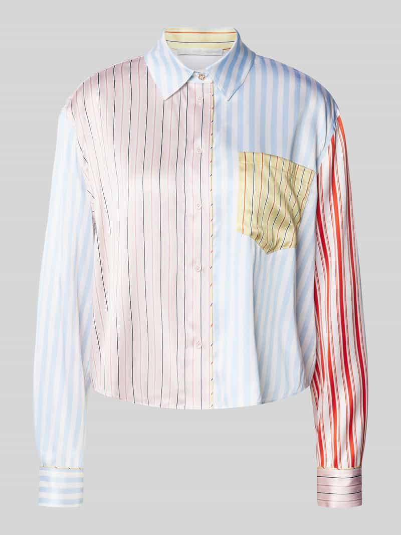 herzensangelegenheit Relaxed fit overhemdblouse van zijdemix