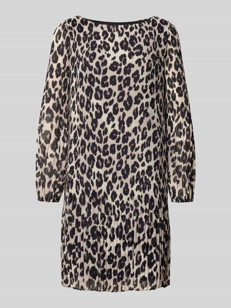 s.Oliver BLACK LABEL Loose fit plisséjurk met all-over motief