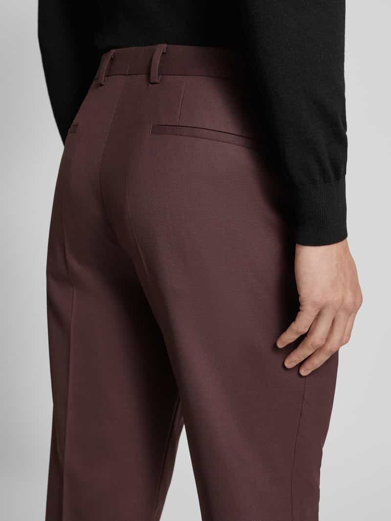 Boss Regular fit pantalon met persplooien model 'Leon'