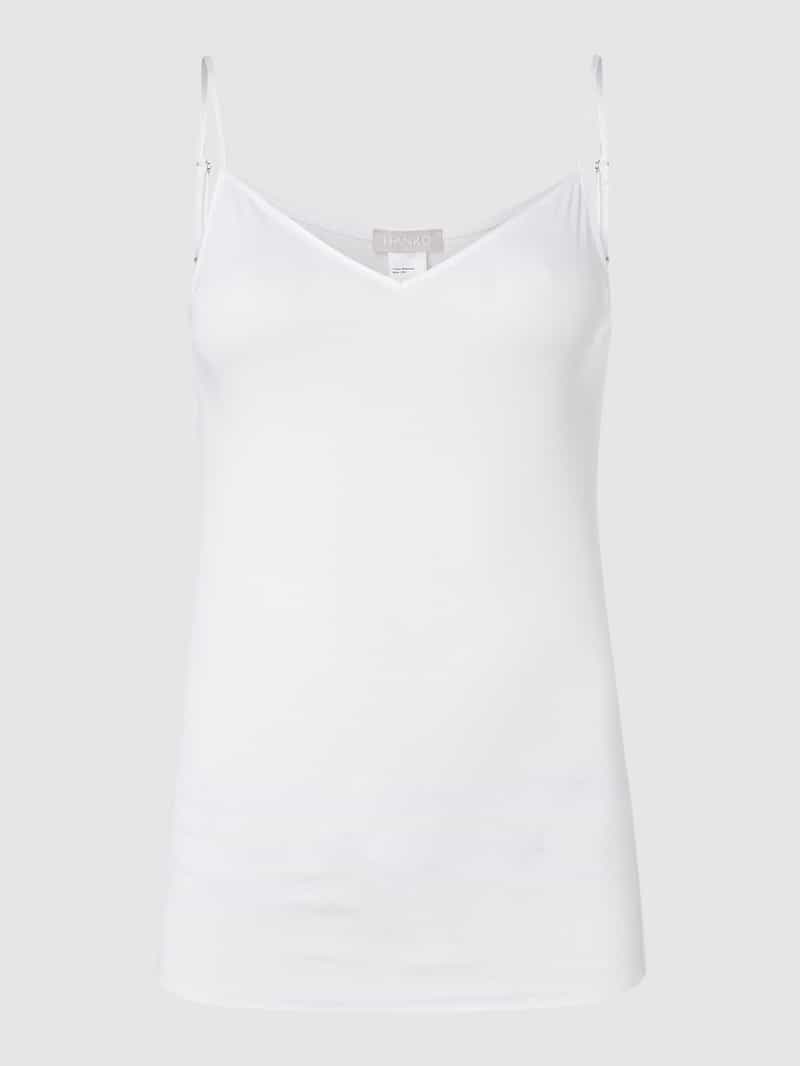 Hanro Onderhemd met spaghettibandjes naadloos model 'Cotton Seamless'