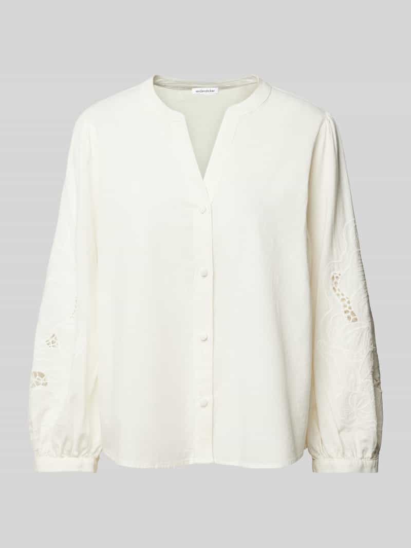 seidensticker Regular fit blouse met broderie anglaise