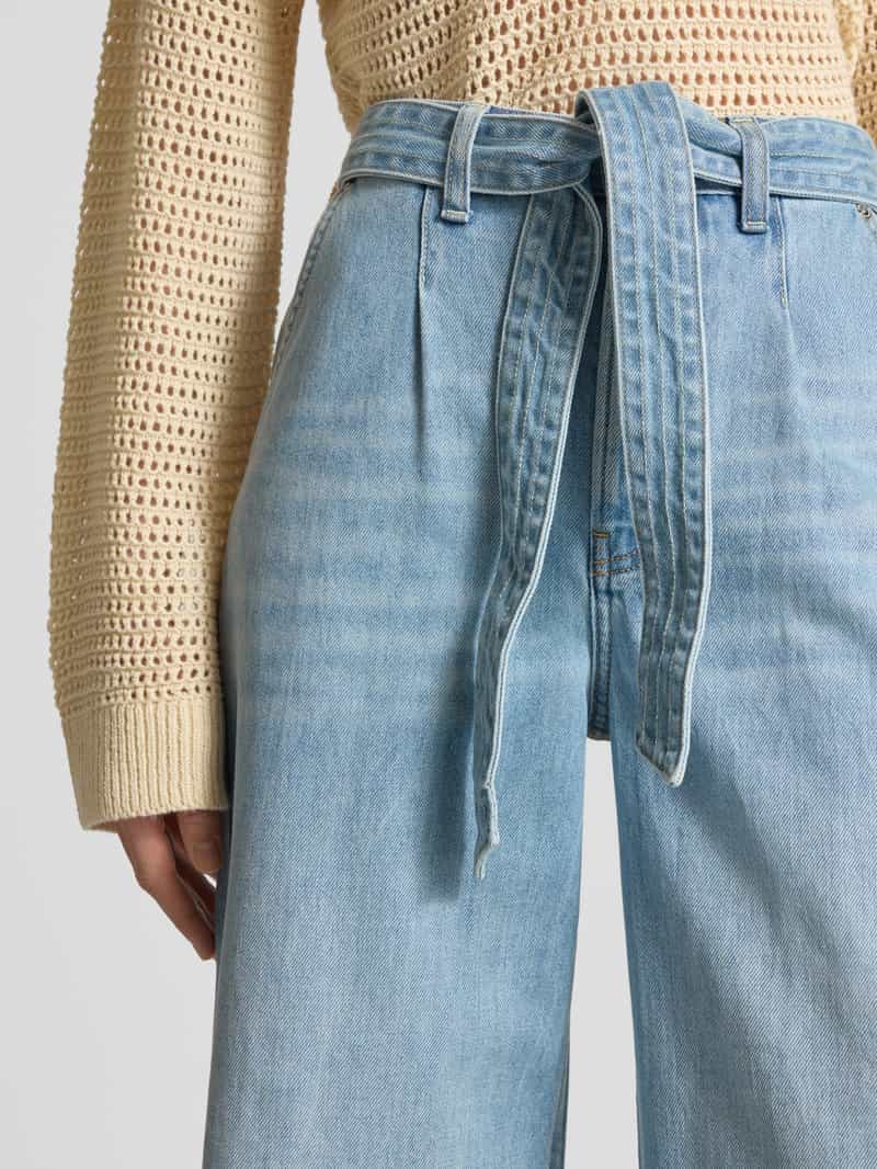 Scotch & Soda Wide leg jeans met strikceintuur