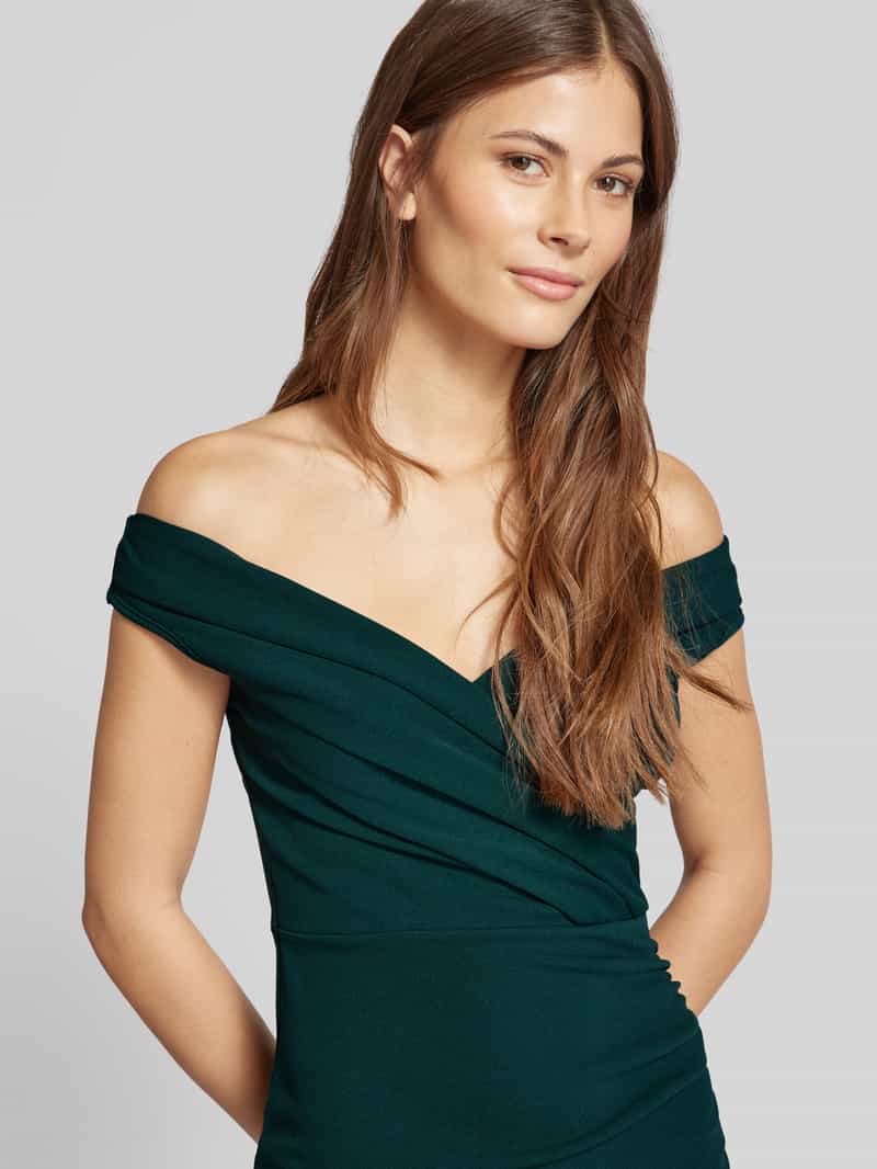 SISTAGLAM Knielange cocktailjurk met plooien model 'Dania'