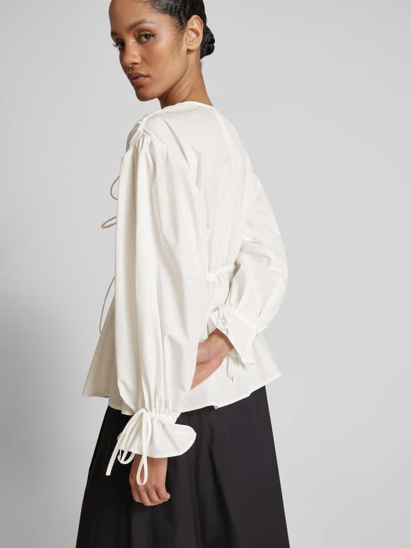YAS Regular fit blouse met koordsluiting