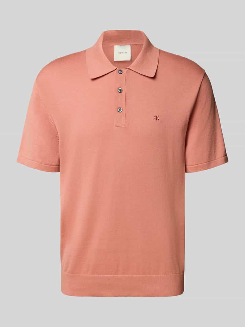 CK Calvin Klein Regular fit poloshirt met logostitching model 'SUPIMA'