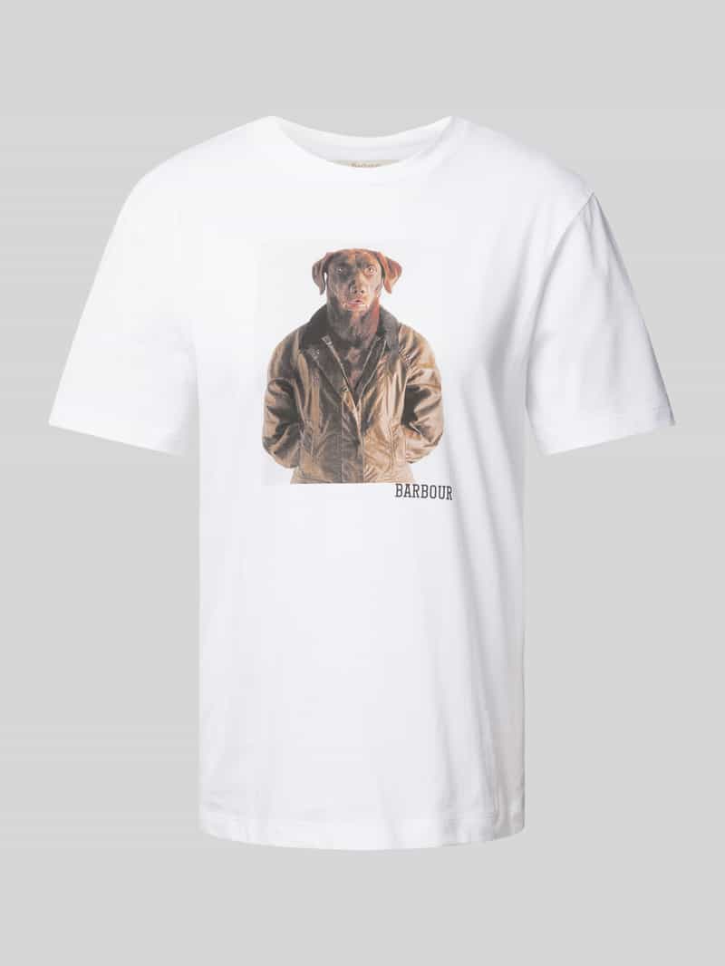 Barbour T-shirt met motiefprint model 'Belsay'