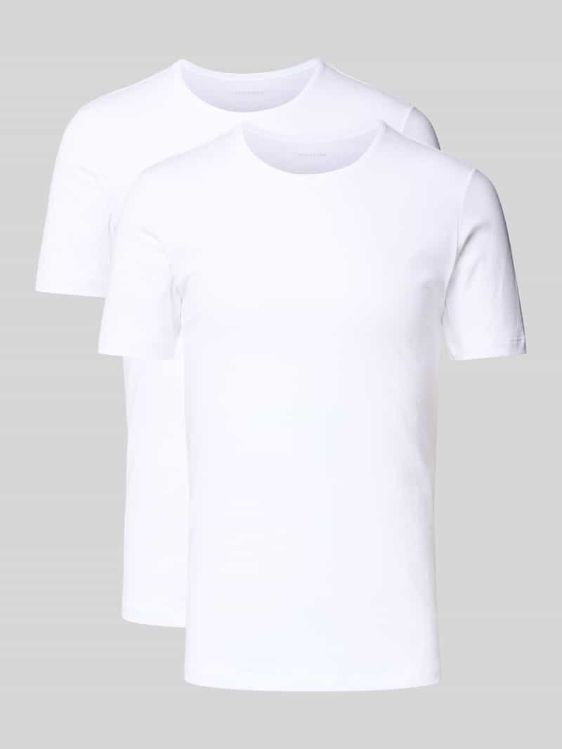 T-shirt met stretch in set van 2 stuks