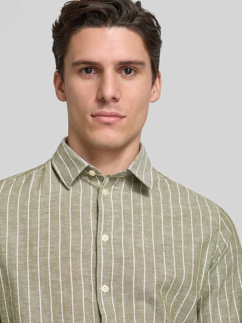 casual friday Regular fit vrijetijdsoverhemd van een mix van katoen en linnen model 'ANDRÉ'