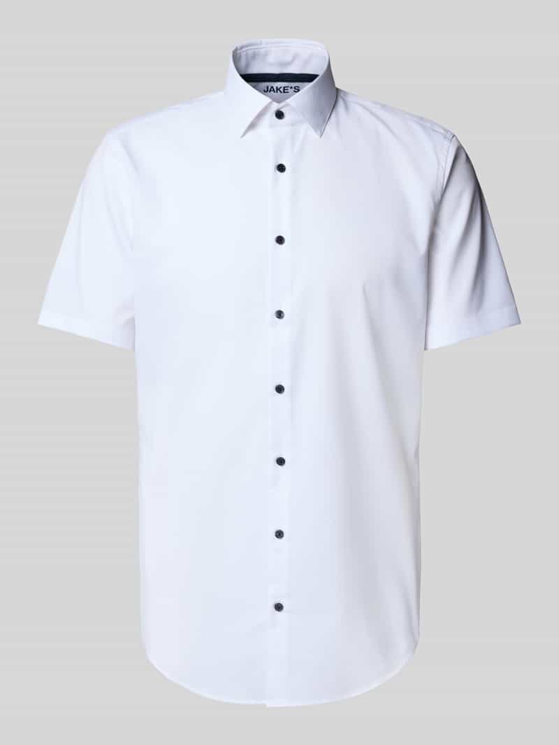 Jake*s Slim fit zakelijk overhemd met kentkraag