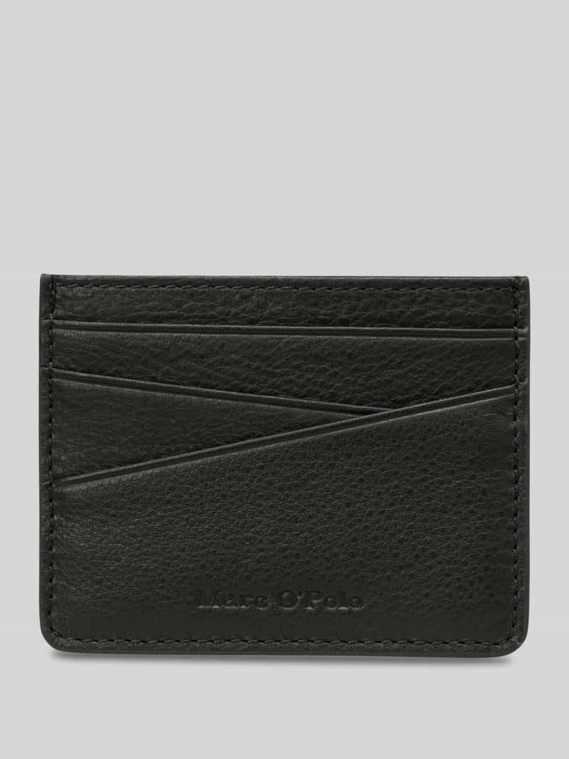 Marc O'Polo Leren kaarthouder Junis Card Holder Black zwart