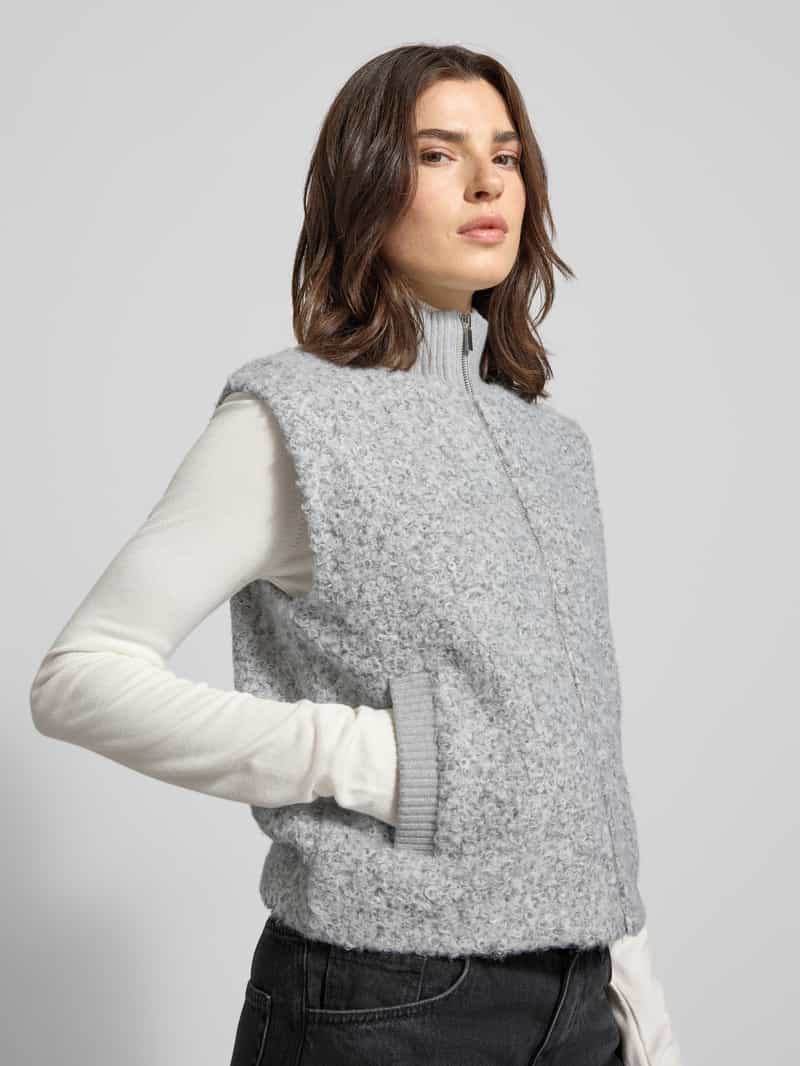 Opus Gilet met opstaande kraag en steekzakken model 'Guluni'