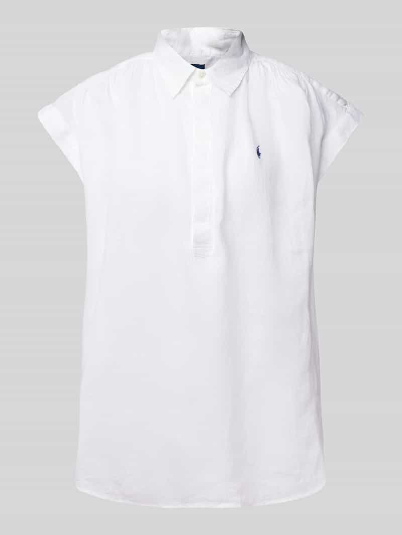 Polo Ralph Lauren Linnen blouse met labelstitching