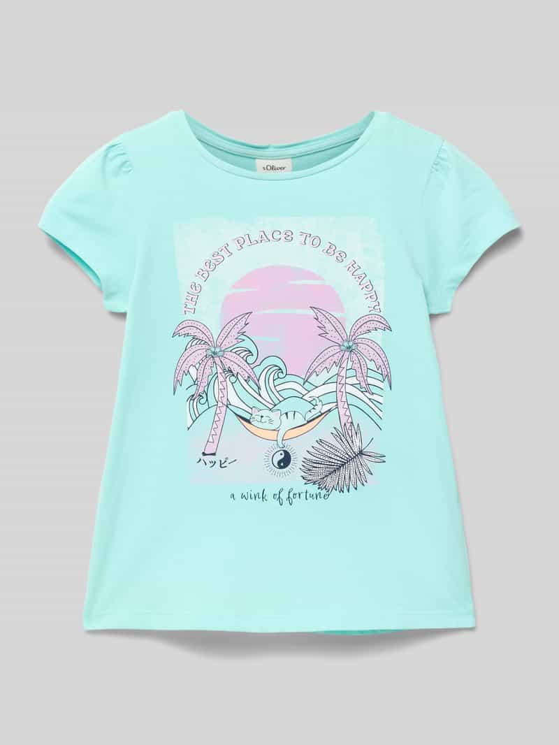 s.Oliver RED LABEL Uitlopend T-shirt met een glitterprint