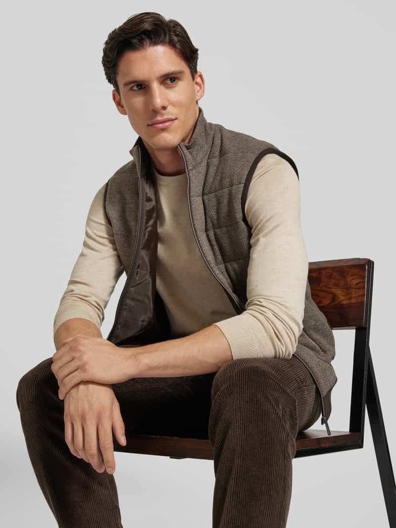 Bugatti Gilet met opstaande kraag