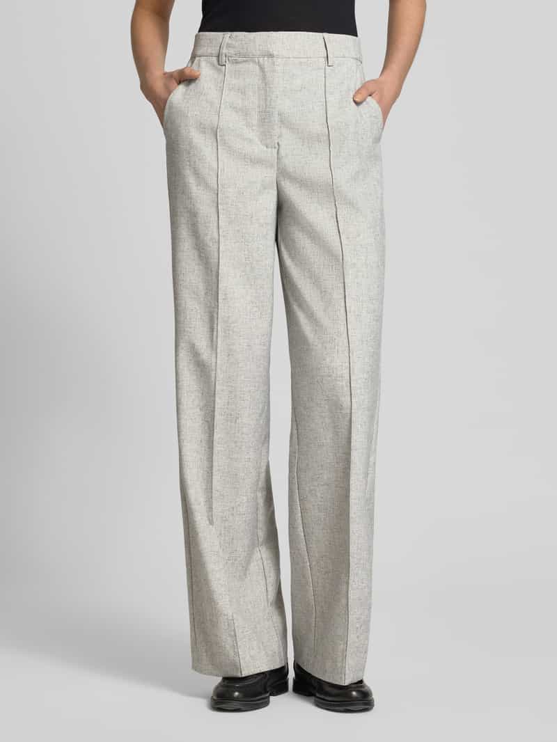 Yas Broek met linnengehalte en lengtenaden model 'RIU' lichtgrijs, foto 4
