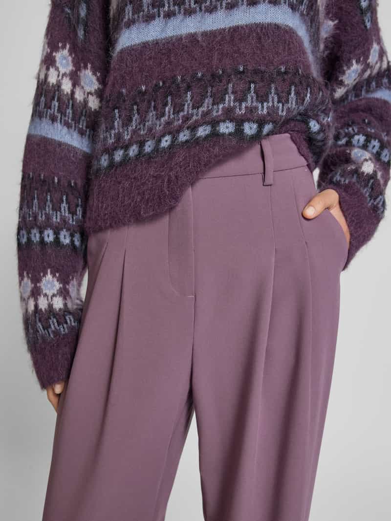MSCH Copenhagen Wide leg stoffen broek met bandplooien model 'Mirabelle Michelle'