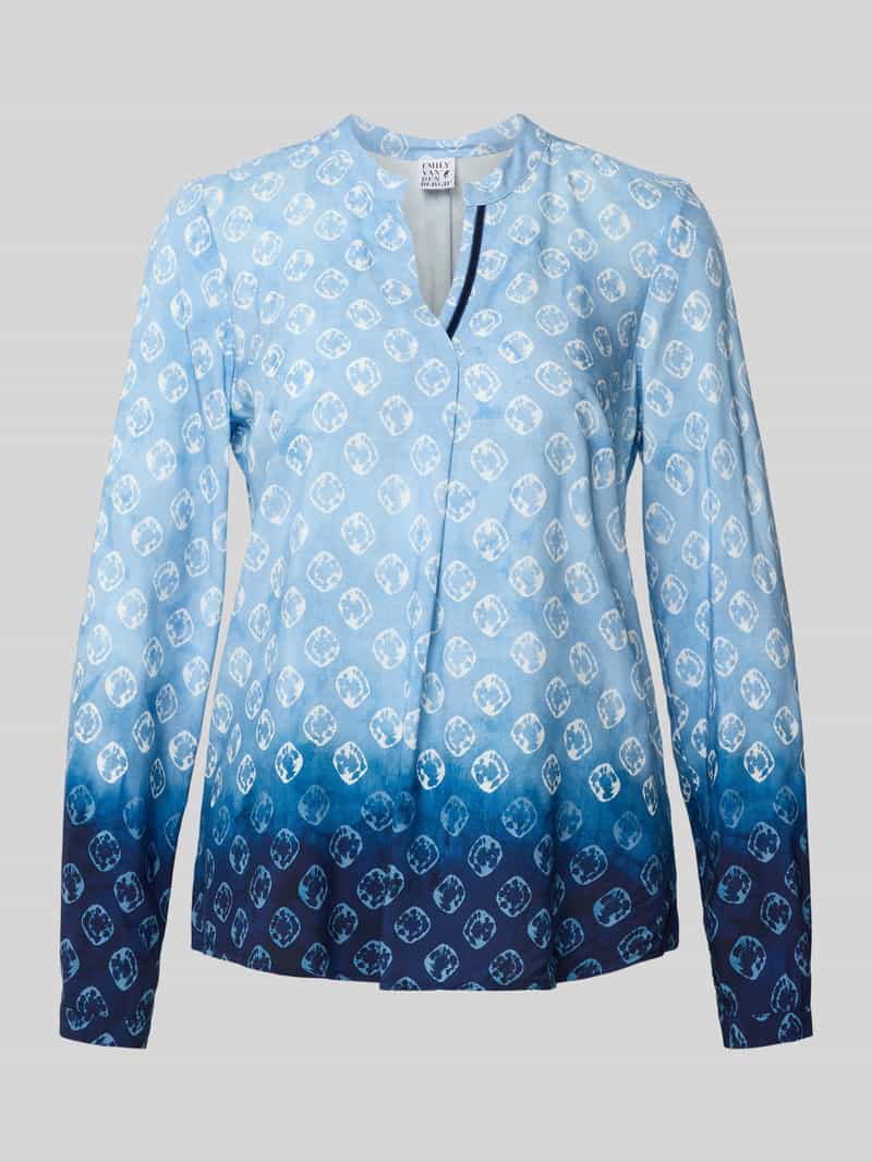 Emily Van den Bergh Slim fit blouse met tuniekkraag