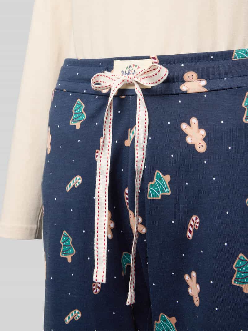 happy shorts Pyjama met ronde hals model 'XMAS'